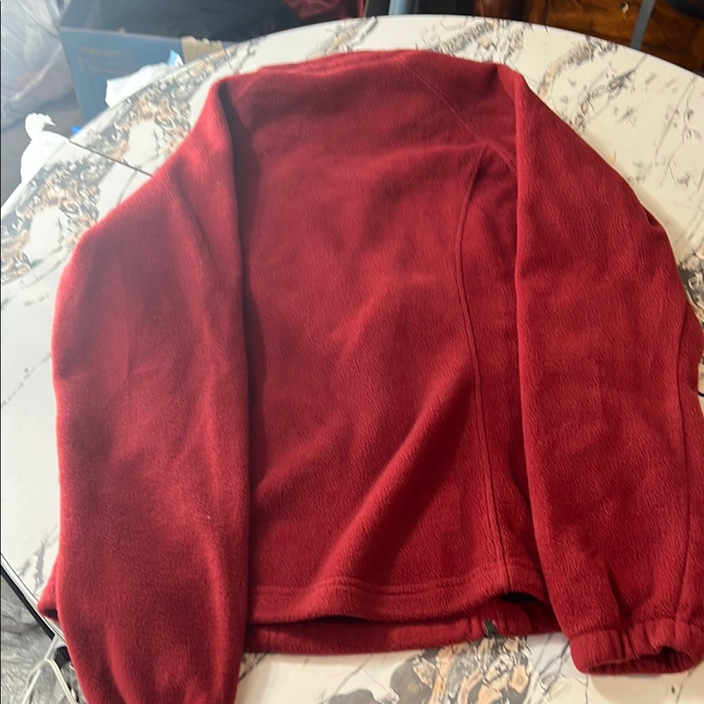 Columbia Red Long Sleeve jacket with Mandarin Collar and Relaxed Fit - Picture 3 of 3